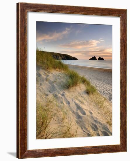 Holywell Bay with Carters Gull Rocks in the Background, Near Newquay, Cornwall, UK, June 2008-Ross Hoddinott-Framed Photographic Print