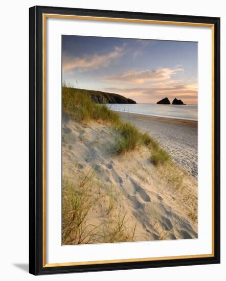 Holywell Bay with Carters Gull Rocks in the Background, Near Newquay, Cornwall, UK, June 2008-Ross Hoddinott-Framed Photographic Print