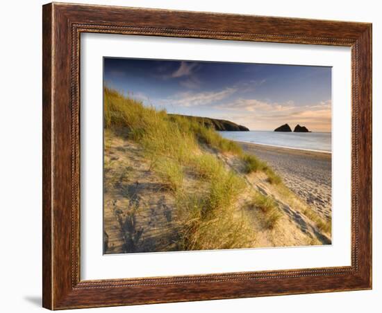 Holywell Bay with Carters Gull Rocks in the Background, Near Newquay, Cornwall, UK, June 2008-Ross Hoddinott-Framed Photographic Print