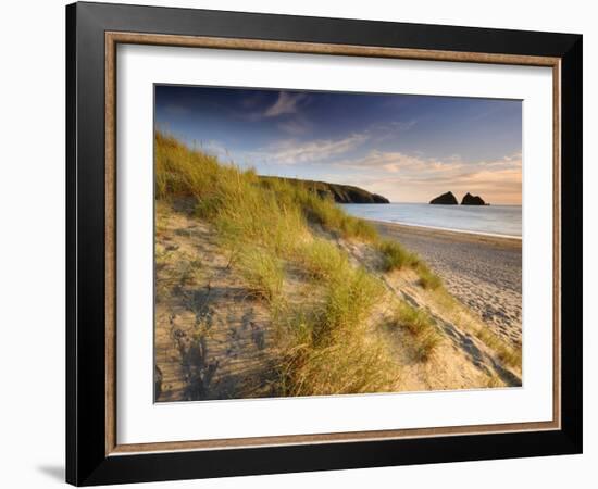 Holywell Bay with Carters Gull Rocks in the Background, Near Newquay, Cornwall, UK, June 2008-Ross Hoddinott-Framed Photographic Print