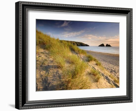 Holywell Bay with Carters Gull Rocks in the Background, Near Newquay, Cornwall, UK, June 2008-Ross Hoddinott-Framed Photographic Print