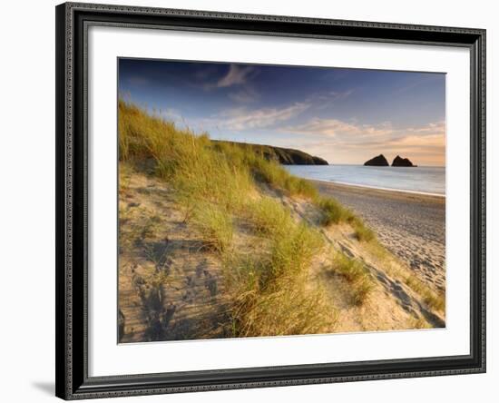 Holywell Bay with Carters Gull Rocks in the Background, Near Newquay, Cornwall, UK, June 2008-Ross Hoddinott-Framed Photographic Print