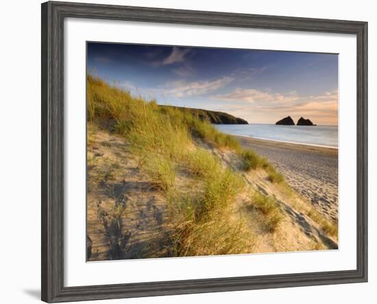 Holywell Bay with Carters Gull Rocks in the Background, Near Newquay, Cornwall, UK, June 2008-Ross Hoddinott-Framed Photographic Print