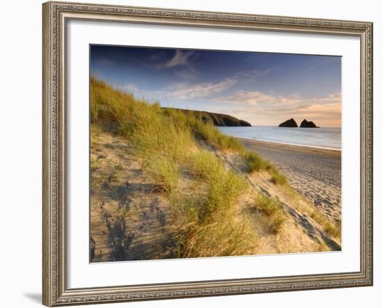 Holywell Bay with Carters Gull Rocks in the Background, Near Newquay, Cornwall, UK, June 2008-Ross Hoddinott-Framed Photographic Print