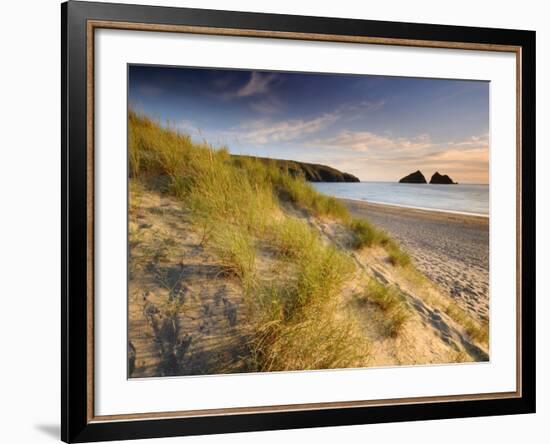 Holywell Bay with Carters Gull Rocks in the Background, Near Newquay, Cornwall, UK, June 2008-Ross Hoddinott-Framed Photographic Print