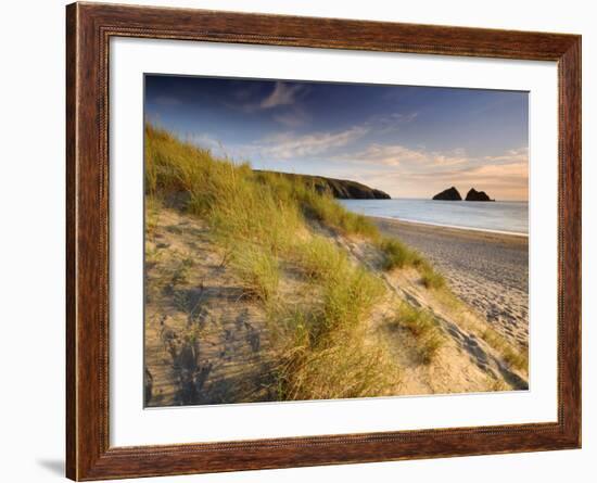 Holywell Bay with Carters Gull Rocks in the Background, Near Newquay, Cornwall, UK, June 2008-Ross Hoddinott-Framed Photographic Print