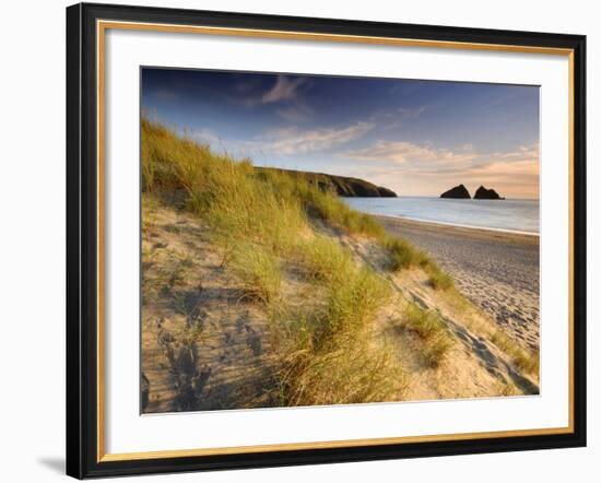 Holywell Bay with Carters Gull Rocks in the Background, Near Newquay, Cornwall, UK, June 2008-Ross Hoddinott-Framed Photographic Print