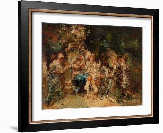 Homage (Oil on Panel)-Adolphe Joseph Thomas Monticelli-Framed Giclee Print