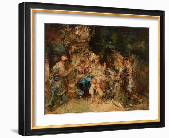 Homage (Oil on Panel)-Adolphe Joseph Thomas Monticelli-Framed Giclee Print