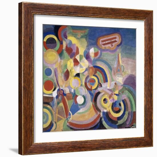 Homage to Blériot, 1914 (Tempera on Canvas)-Robert Delaunay-Framed Giclee Print