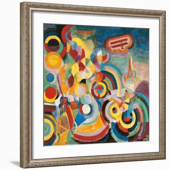 Homage to Bleriot-Robert Delaunay-Framed Art Print