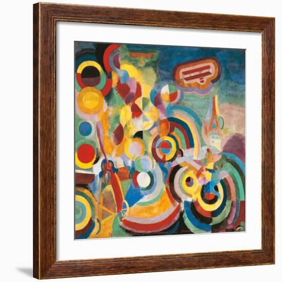 Homage to Bleriot-Robert Delaunay-Framed Art Print