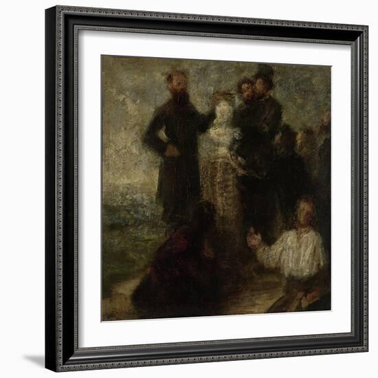 Homage to Delacroix, 1863-64-Ignace Henri Jean Fantin-Latour-Framed Giclee Print