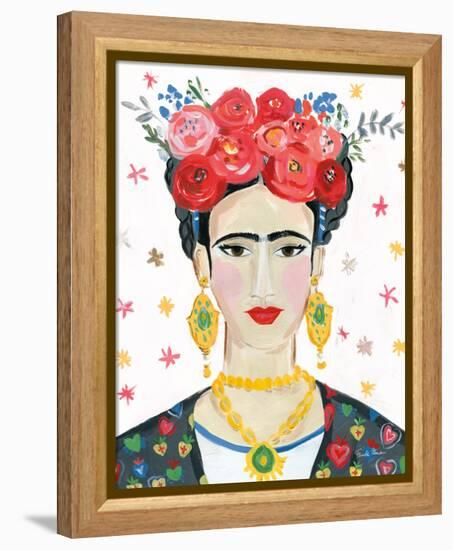 Homage to Frida Bright-Farida Zaman-Framed Stretched Canvas