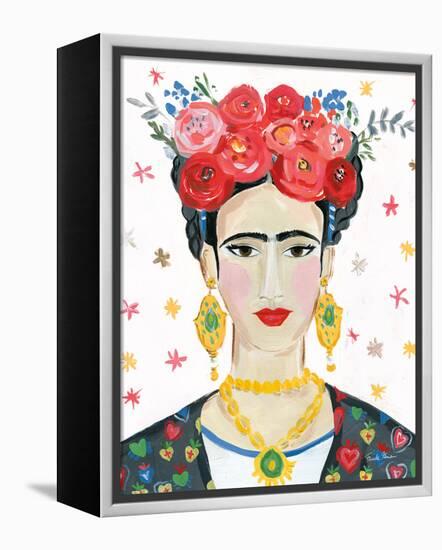 Homage to Frida Bright-Farida Zaman-Framed Stretched Canvas