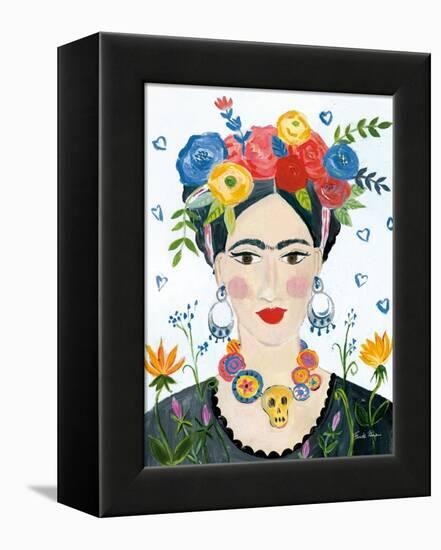 Homage to Frida II Bright-Farida Zaman-Framed Stretched Canvas