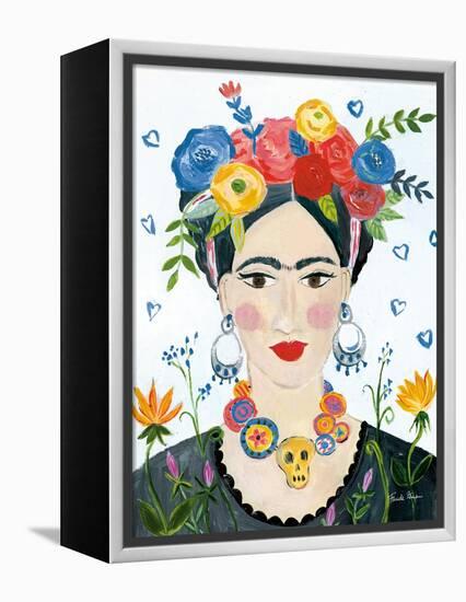 Homage to Frida II Bright-Farida Zaman-Framed Stretched Canvas