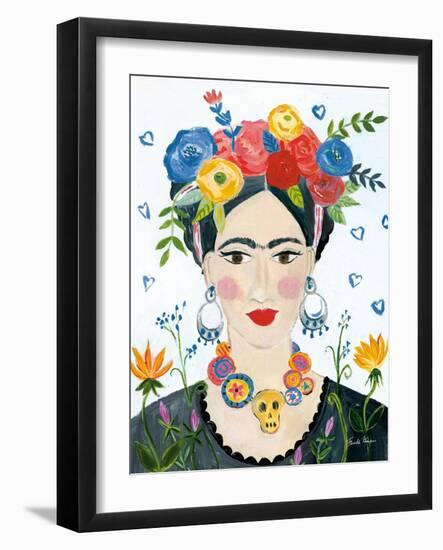 Homage to Frida II Bright-Farida Zaman-Framed Art Print