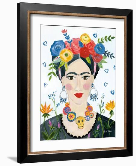 Homage to Frida II Bright-Farida Zaman-Framed Art Print