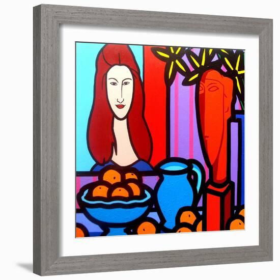 Homage to Modigliani 1-John Nolan-Framed Giclee Print