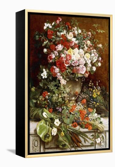 Homage to the Queen of Flowers, 1884-Charles Verlat-Framed Premier Image Canvas