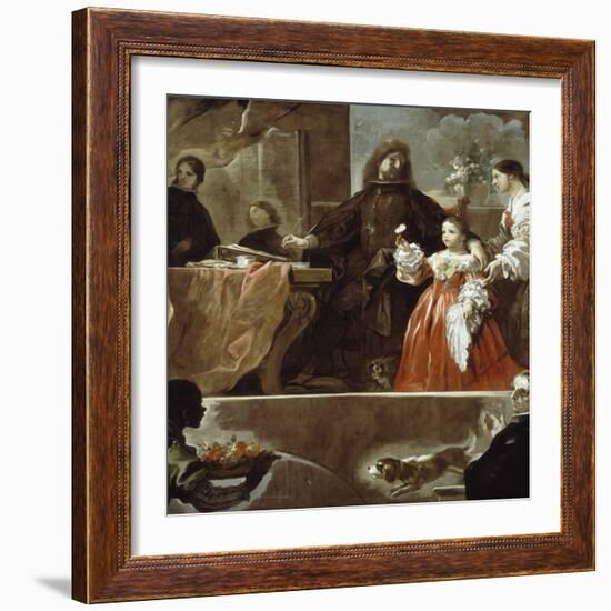 Homage to Velazquez for Count of Santiesteban, 1692-1700-Luca Giordano-Framed Giclee Print