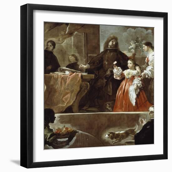 Homage to Velazquez for Count of Santiesteban, 1692-1700-Luca Giordano-Framed Giclee Print