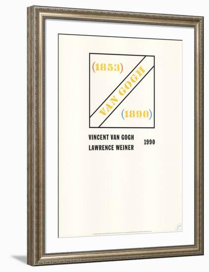 Homage to Vincent Van Gogh-Lawrence Weiner-Framed Collectable Print