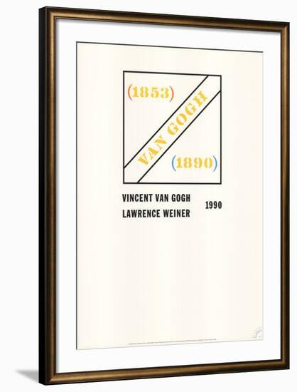 Homage to Vincent Van Gogh-Lawrence Weiner-Framed Collectable Print