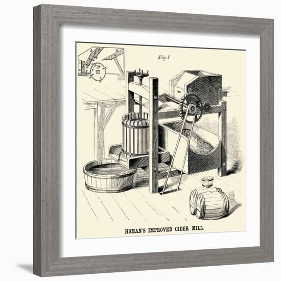 Homan's Improved Cider Mill-null-Framed Art Print