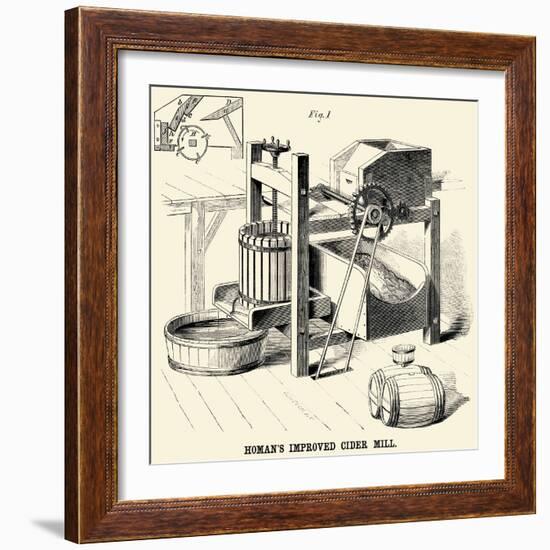 Homan's Improved Cider Mill-null-Framed Art Print