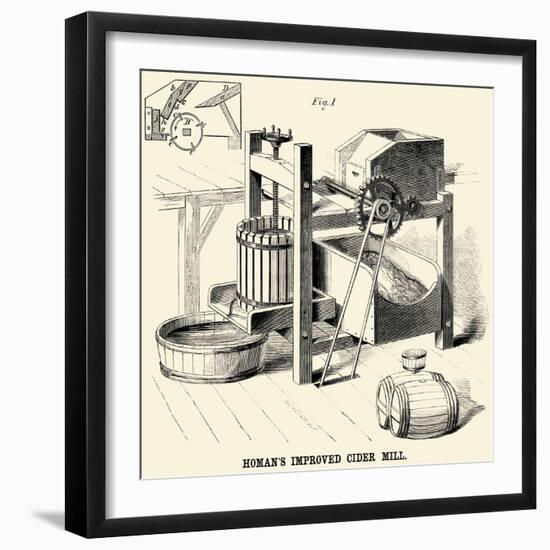 Homan's Improved Cider Mill-null-Framed Art Print