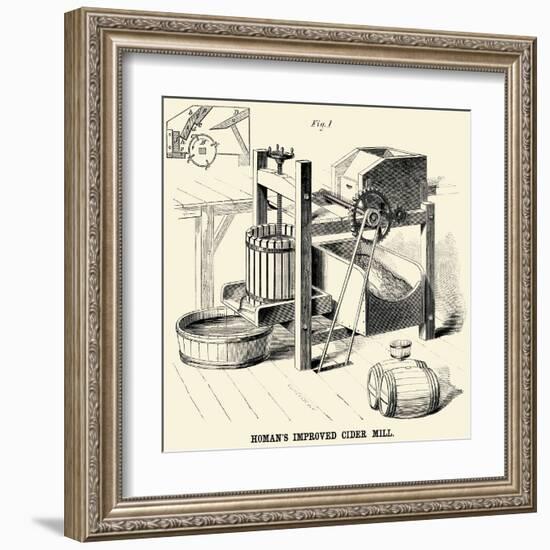 Homan's Improved Cider Mill-null-Framed Art Print