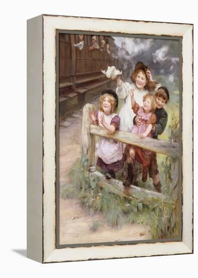 Home Again, (Oil on Canvas)-Arthur John Elsley-Framed Premier Image Canvas