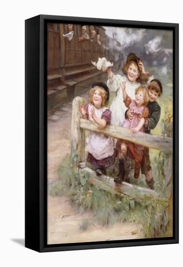 Home Again, (Oil on Canvas)-Arthur John Elsley-Framed Premier Image Canvas