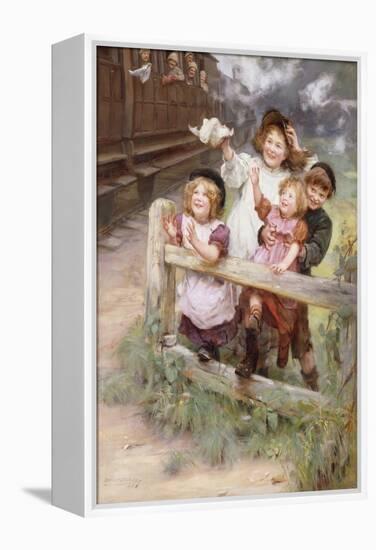 Home Again, (Oil on Canvas)-Arthur John Elsley-Framed Premier Image Canvas