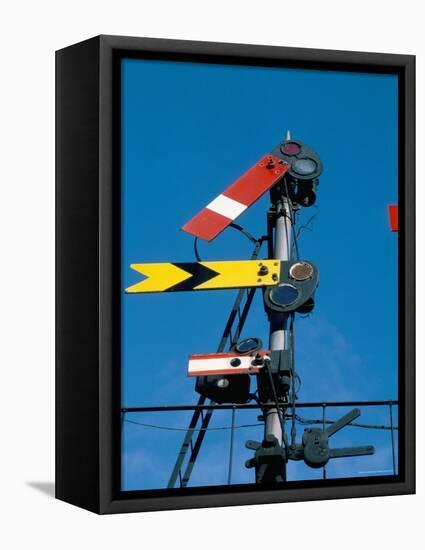 Home and Distant Signals (Gwr) on Gantry, Newton Abbot, Devon, England, United Kingdom-Ian Griffiths-Framed Premier Image Canvas