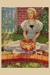 Woman in Curlers Knits-Home Arts-Art Print
