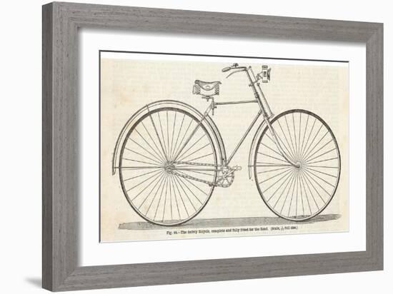 Home Assembly Model Safety Bicycle-null-Framed Art Print