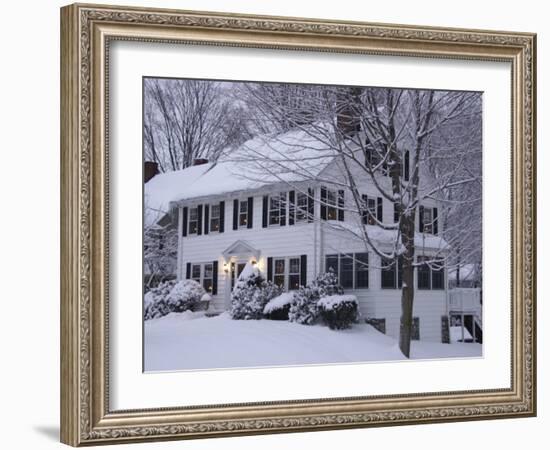 Home Decorated For Christmas, Reading, Massachusetts, USA-Lisa S. Engelbrecht-Framed Photographic Print