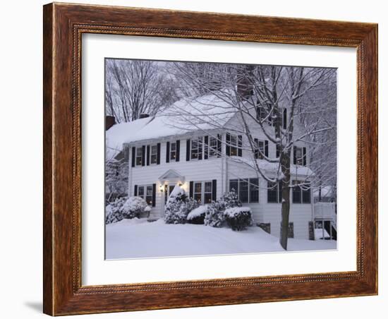 Home Decorated For Christmas, Reading, Massachusetts, USA-Lisa S. Engelbrecht-Framed Photographic Print