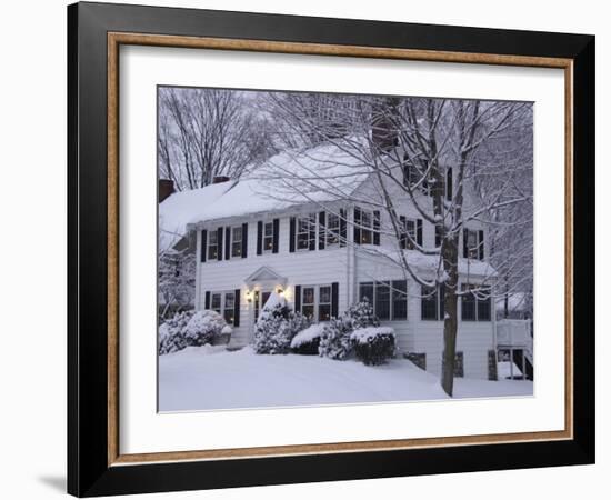 Home Decorated For Christmas, Reading, Massachusetts, USA-Lisa S. Engelbrecht-Framed Photographic Print