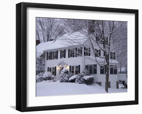 Home Decorated For Christmas, Reading, Massachusetts, USA-Lisa S. Engelbrecht-Framed Photographic Print