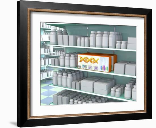 Home DNA Testing Kit, Conceptual Artwork-David Mack-Framed Photographic Print