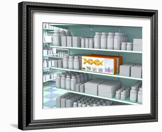 Home DNA Testing Kit, Conceptual Artwork-David Mack-Framed Photographic Print