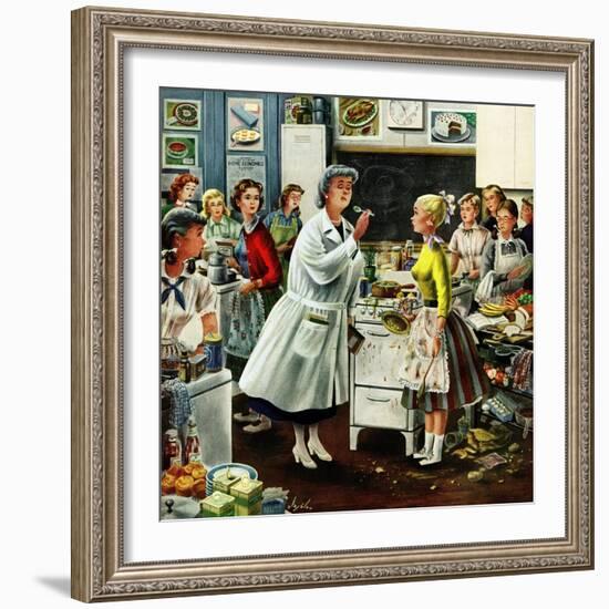 "Home Ec", February 28, 1953-Constantin Alajalov-Framed Giclee Print