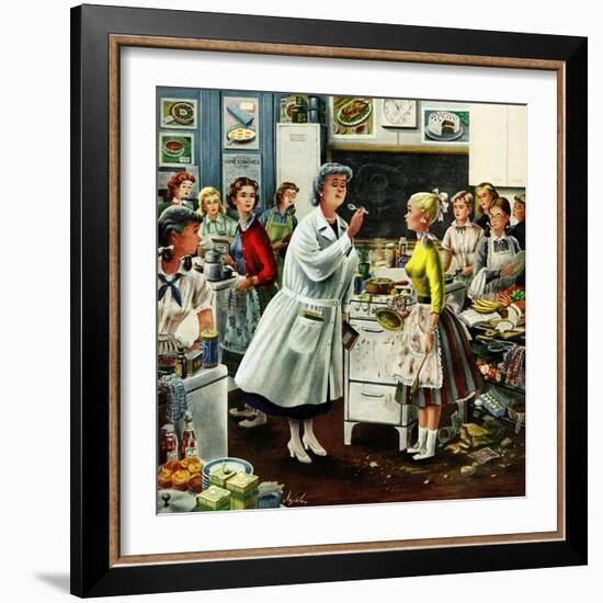 "Home Ec", February 28, 1953-Constantin Alajalov-Framed Giclee Print