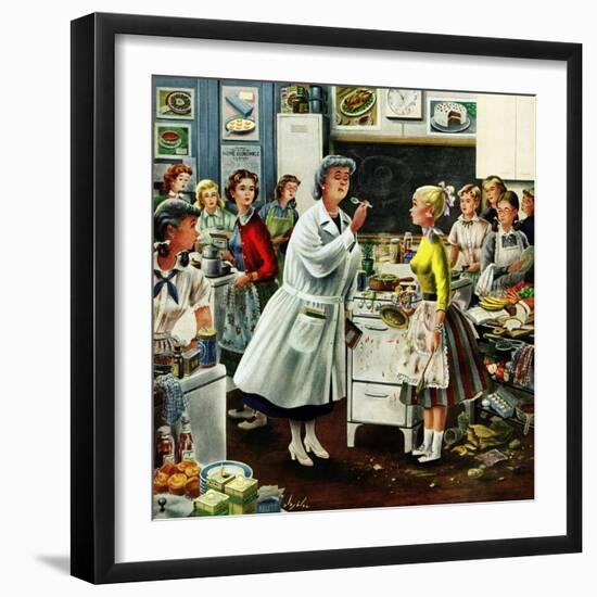 "Home Ec", February 28, 1953-Constantin Alajalov-Framed Giclee Print