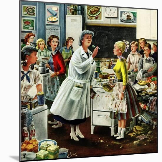 "Home Ec", February 28, 1953-Constantin Alajalov-Mounted Giclee Print