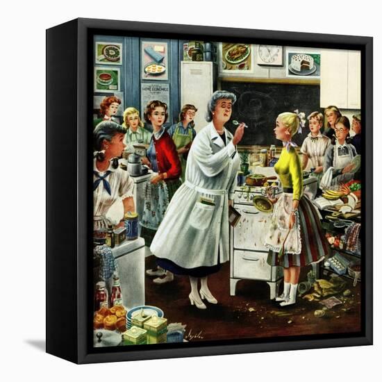 "Home Ec", February 28, 1953-Constantin Alajalov-Framed Premier Image Canvas